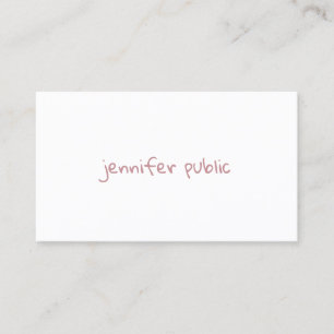 Modern Elegant Handwritten Script Simple Template Business Card