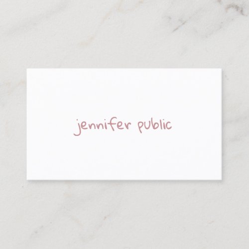 Modern Elegant Handwritten Script Simple Template Business Card