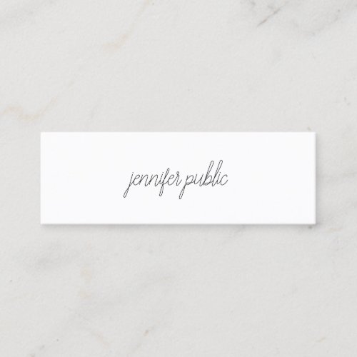 Modern Elegant Handwritten Script Simple Template Mini Business Card