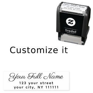 Modern Elegant Handwritten Stylish Return Address Self-inking Stamp