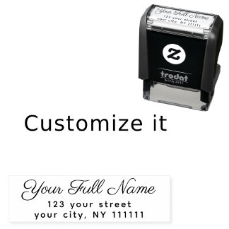 Modern Elegant Handwritten Stylish Return Address Self-inking Stamp