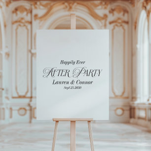 Modern Elegant Happily Ever After Party Script Foam Board