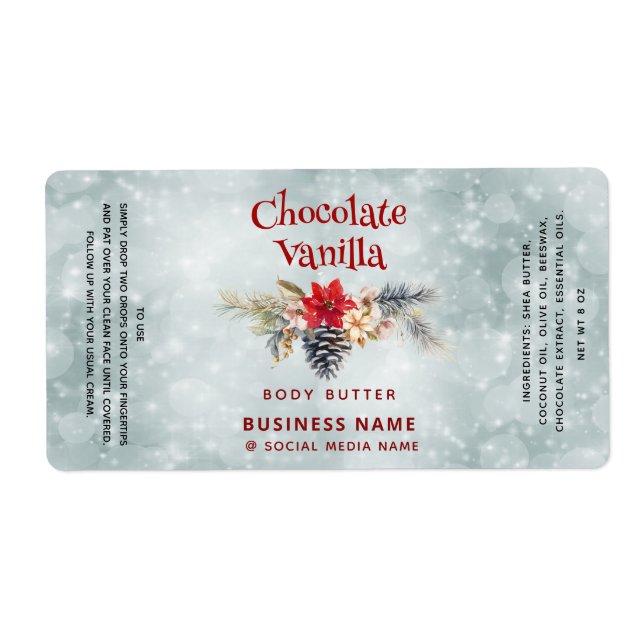 Modern elegant Holiday business  product Label (Front)