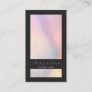 Modern Elegant Holographic Iridescent Color Block Business Card