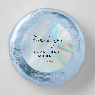 Modern Elegant Holographic Script Wedding Favors Dipped Oreo Cookie Favors