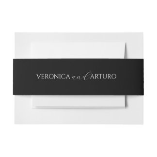 Modern Elegant Invitation Belly Band