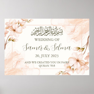 Modern Elegant Islamic Muslim Wedding Poster