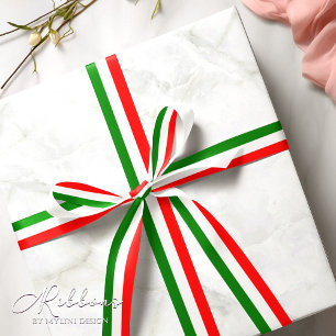 Modern Elegant Italian Flag Ribbon