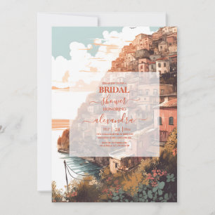 Modern Elegant Italy Destination Bridal Shower Invitation