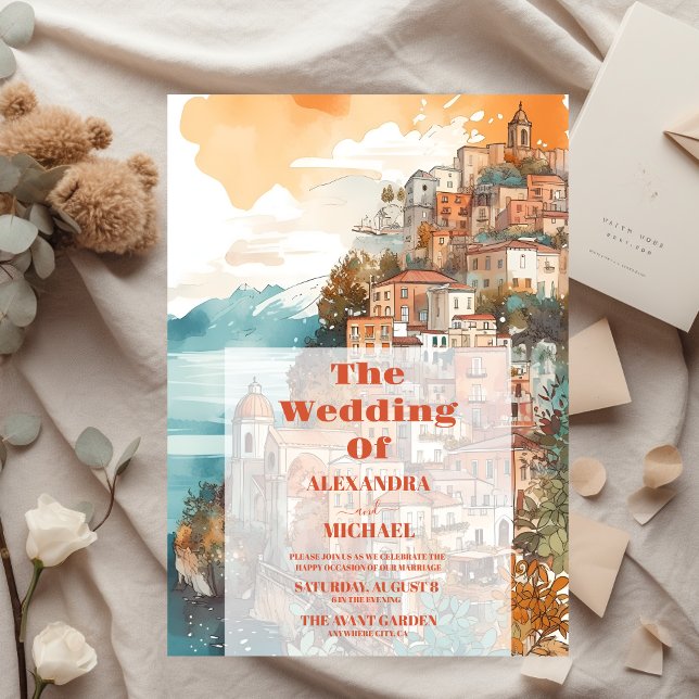 Modern Elegant Italy Destination Wedding Invitation (Creator Uploaded)