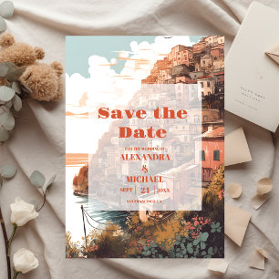 Modern Elegant Italy Destination Wedding Save The Date