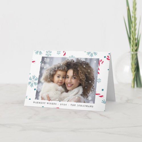Modern Elegant Joyful Photo Holiday Card