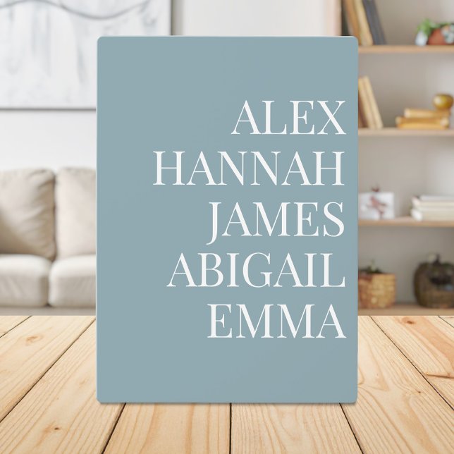 Modern Elegant Kids Names Personalized Family Plaque (Creator Uploaded)