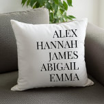 Modern Elegant Kids Names Personalized Family Throw Pillow<br><div class="desc">Modern Elegant Kids Names Personalized Family Throw Pillow.</div>