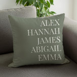 Modern Elegant Kids Names Personalized Family Throw Pillow<br><div class="desc">Modern Elegant Kids Names Personalized Family Throw Pillow.</div>