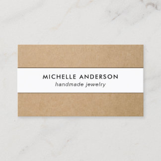 Modern Elegant Kraft Paper Style Professional Business Card