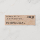 Modern Elegant Kraft Stripe Mini Loyalty Card (Back)
