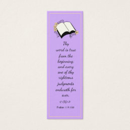 Modern Elegant Lavender Bible Verse Bookmark