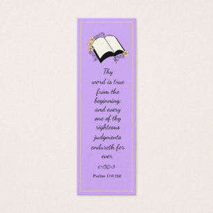 Modern Elegant Lavender Bible Verse Bookmark