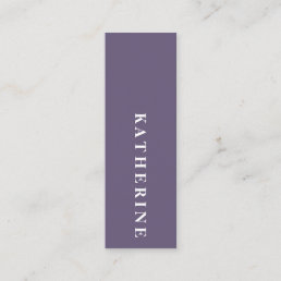 Modern elegant lavender minimalist photo writer mini business card