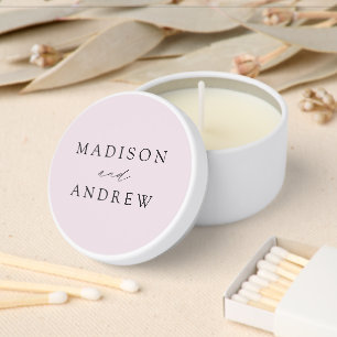 Modern Elegant Lavender Purple Wedding Mini Candle Favors