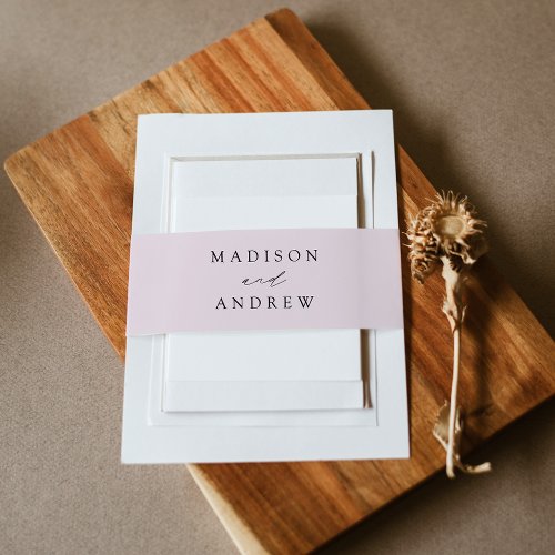 Modern Elegant Lavender Wedding Invitation Belly Band