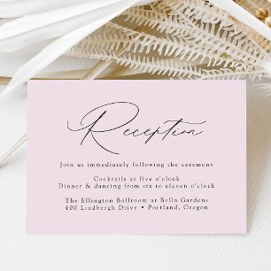 Modern Elegant Lavender Wedding Reception Enclosure Card