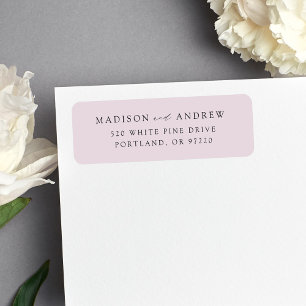 Modern Elegant Lavender Wedding Return Address Label