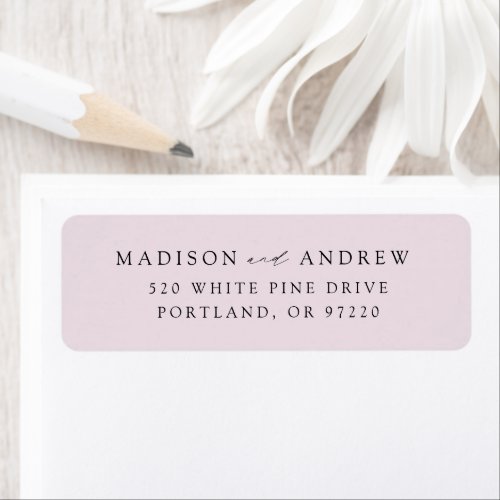 Modern Elegant Lavender Wedding Return Address Label