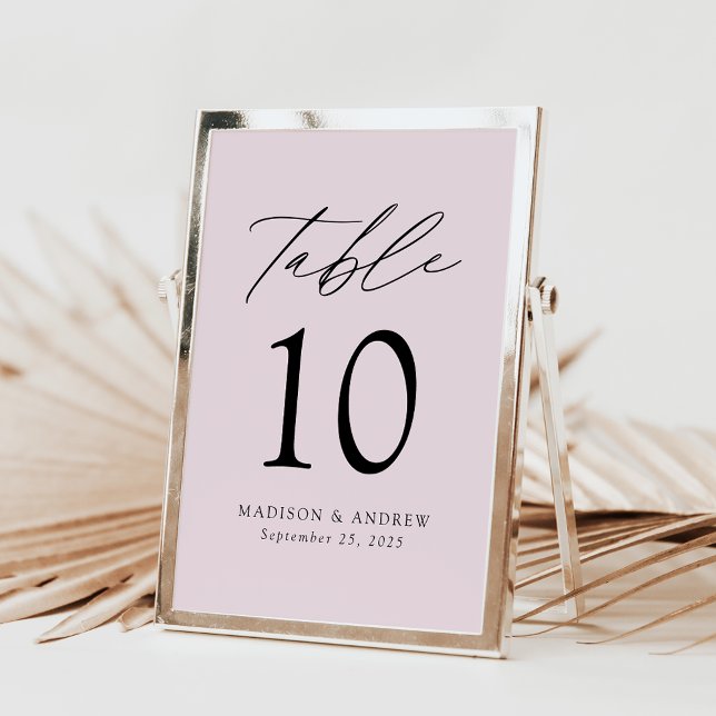 Modern Elegant Lavender Wedding Table Number (Creator Uploaded)