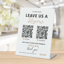 Modern Elegant Leave Us A Review QR Code