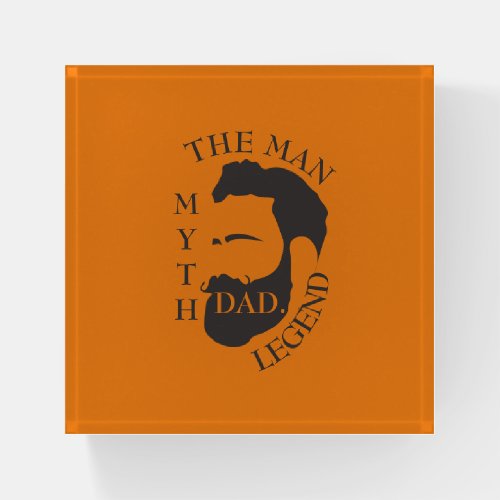 Modern Elegant Legendary Dad Fathers Day Paperweight