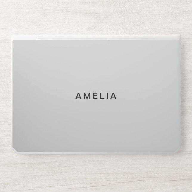 Modern Elegant Light Gary HP Laptop Skin (Front)