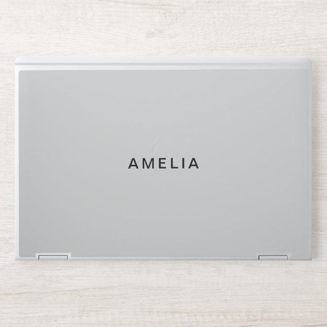 Modern Elegant Light Gary HP Laptop Skin (Front)