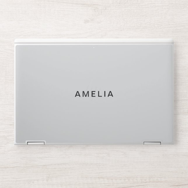 Modern Elegant Light Gary HP Laptop Skin (Front)