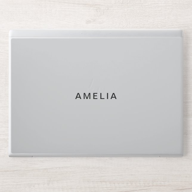 Modern Elegant Light Gary HP Laptop Skin (Front)