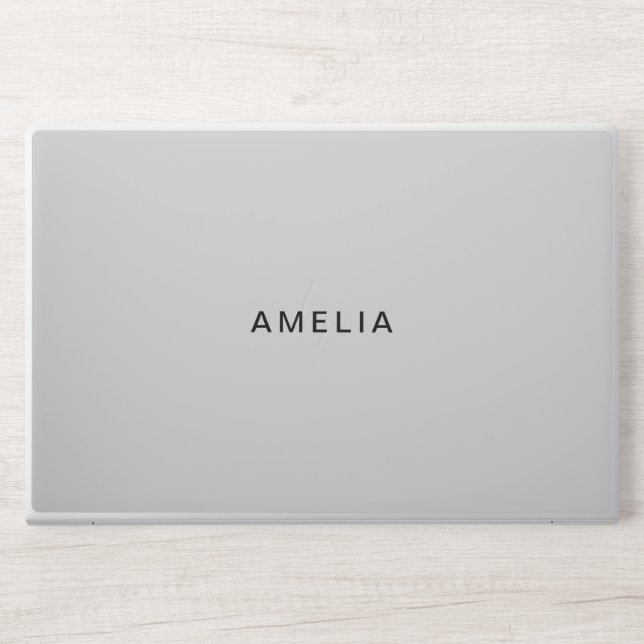 Modern Elegant Light Gary HP Laptop Skin (Front)