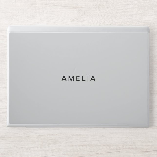 Modern Elegant Light Gary HP Laptop Skin (Front)