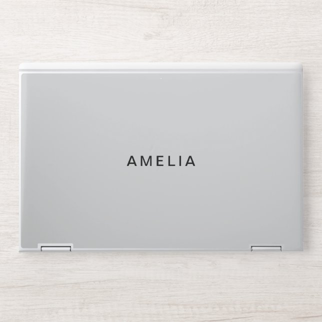 Modern Elegant Light Gary HP Laptop Skin (Front)