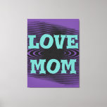 Modern elegant light green,black, purple design   canvas print