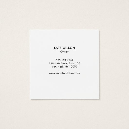 Modern Elegant Light Pink Professional Square (Back)