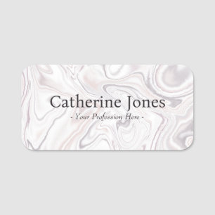 Modern Elegant Liquified Art Painting Name Tag