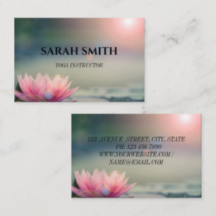 Modern Elegant lotus flower Business Card