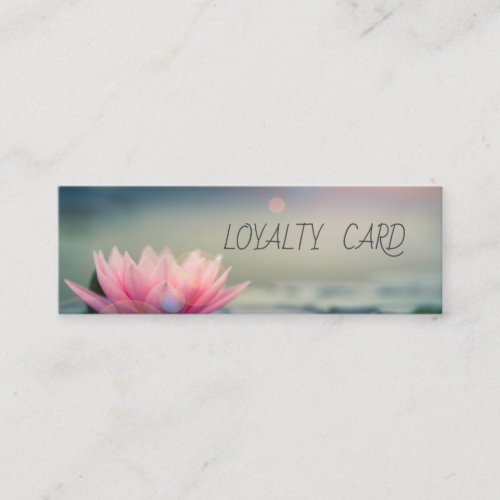 Modern Elegant Lotus Flowers  Loyalty Card
