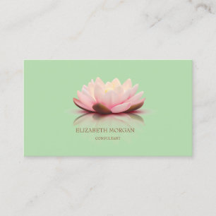 Modern Elegant Lotus Green Business Card