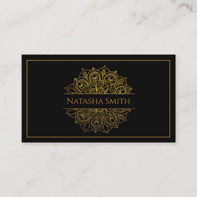 Modern Elegant Lux Gold Business Card (Front)