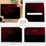 Modern Elegant Luxury Gold Black Red Wedding Envelope<br><div class="desc">Elevate your wedding stationary with our Modern Luxury Gold Black Red Wedding Envelopes. These envelopes are not just a carrier for your wedding messages, but a stunning piece of art that captures the essence of your special day. The sleek black envelope is accentuated with a bold red liner and the...</div>