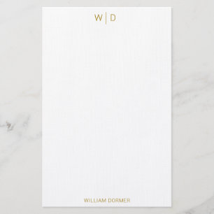 Modern Elegant Luxury Gold Personal Stationery 
