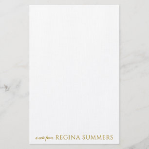 Modern Elegant Luxury Gold Personalized Stationery