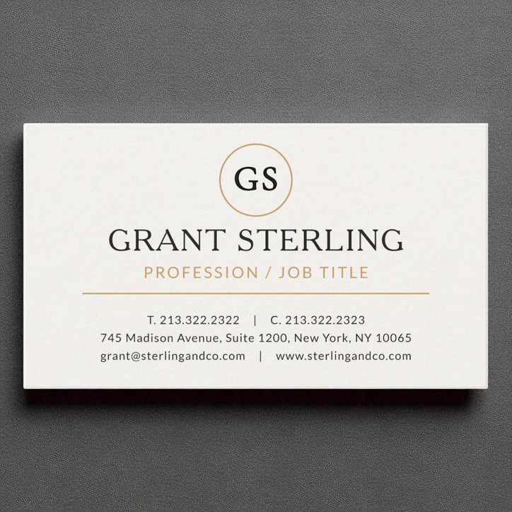 Modern Elegant Luxury Minimalist Professional Business Card